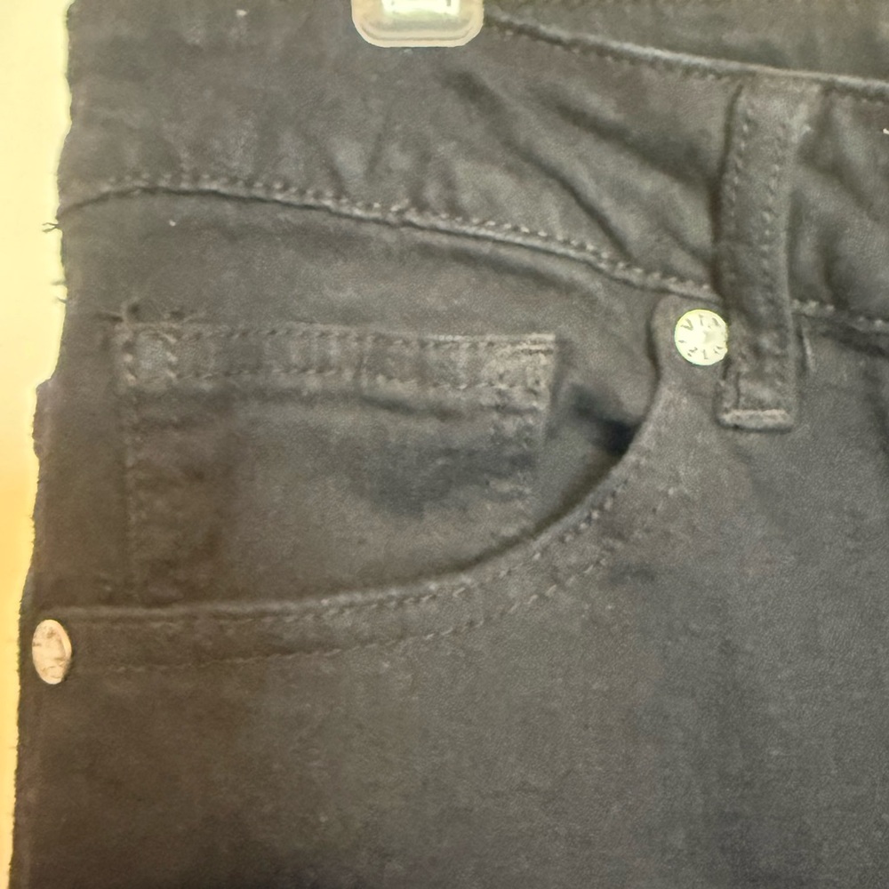 VIP Black Ripped Denim with Silver Button - Picture 6 of 8